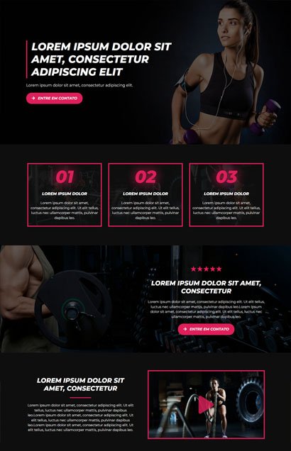 site para academia